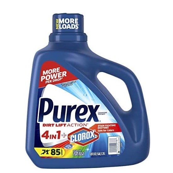 Purex Liquid Laundry Detergent Plus Clorox, Original Fresh, 128 Fl Oz