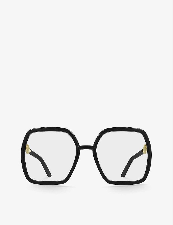 GG0890O rectangular-frame acetate glasses