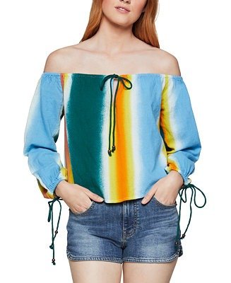 Tie-Dyed Off-The-Shoulder Top