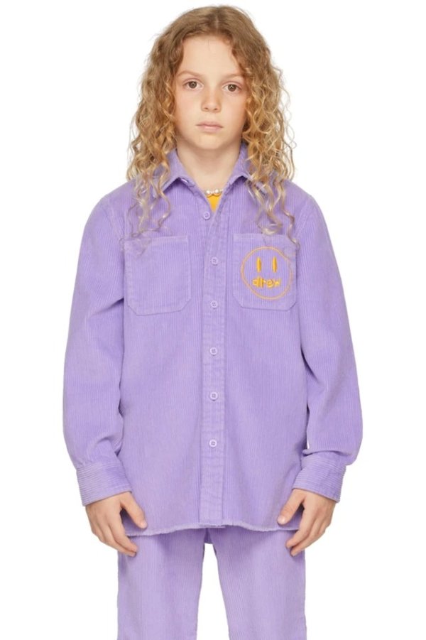SSENSE Exclusive Kids Purple Painted Mascot Shirt