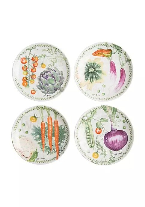 Vegetable Garden Plates Set of 4