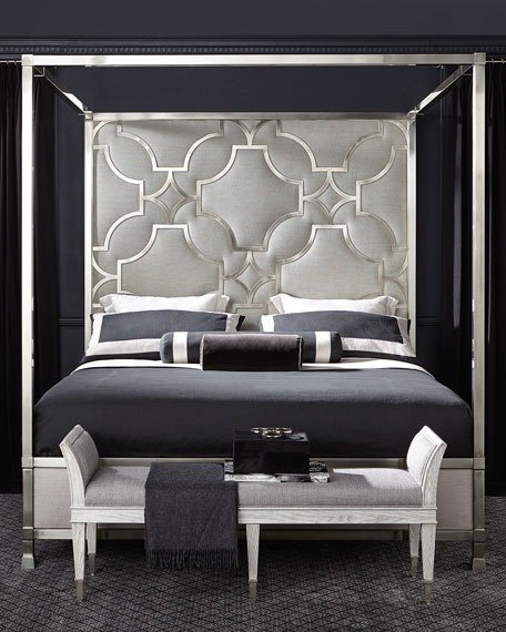 Zoe Stainless King Canopy Bed