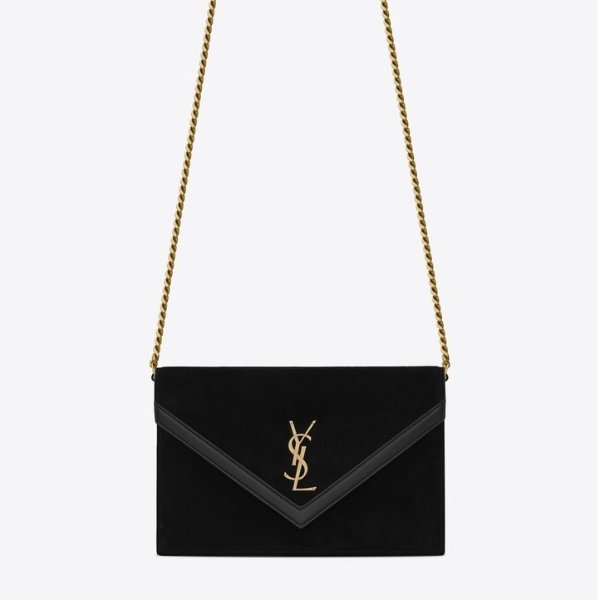 LE SEPT chain bag in black suede