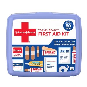 Band-Aid Travel Ready Portable Emergency First Aid Kit