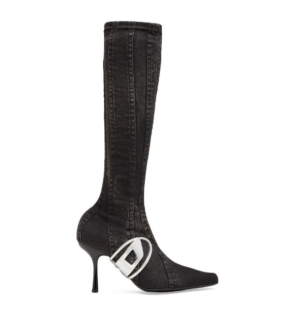 Denim D-Eclipse Knee-High Boots 85 牛仔logo高跟靴$503.00 超值好货 