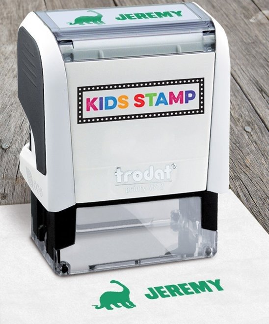 Green Ink Dinosaur Personalized Stamp