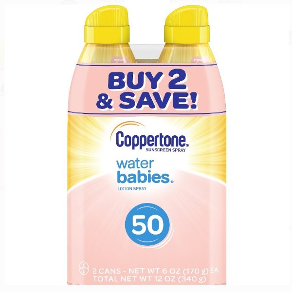WaterBABIES Sunscreen Spray SPF 50 @ Walmart