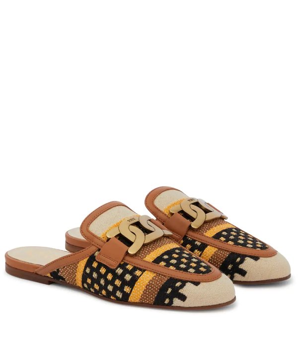 Catena chain-link woven slippers