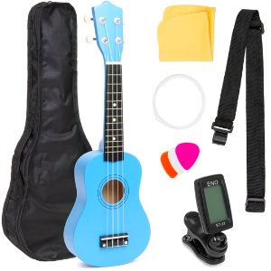 Last Day: Best Choice Products 21in Acoustic Basswood Ukulele Starter Kit w/ Gig Bag, Strap, Clip-On Tuner