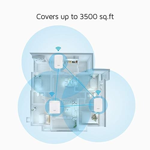 Tenda Nova Whole Home Mesh WiFi System - Replaces Gigabit AC WiFi Router and Extenders, Dual Band, Works with Amazon Alexa, Built for Smart Home, Up to 3, 500 Sq. ft. Coverage (MW5 3-PK).