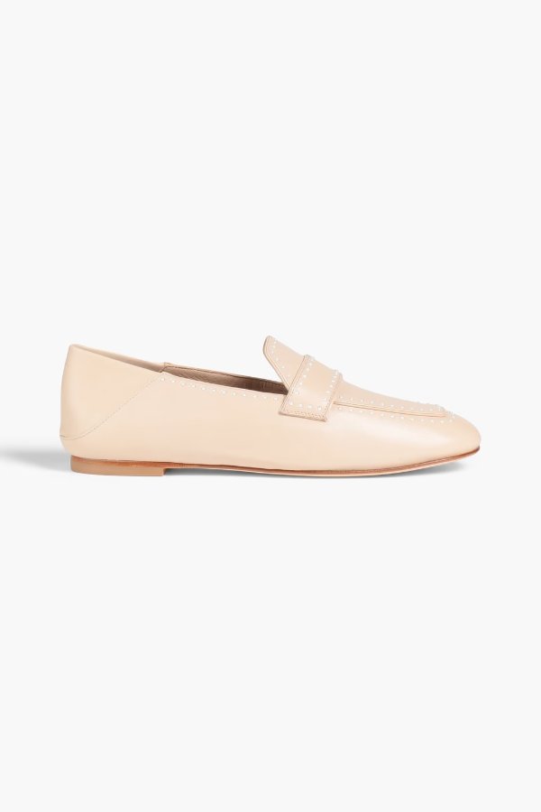 Wylie embellished leather collapsible-heel loafers