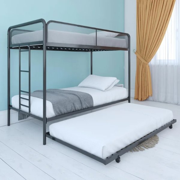 Cheryll Twin Over Twin Standard Bunk Bed with Trundle