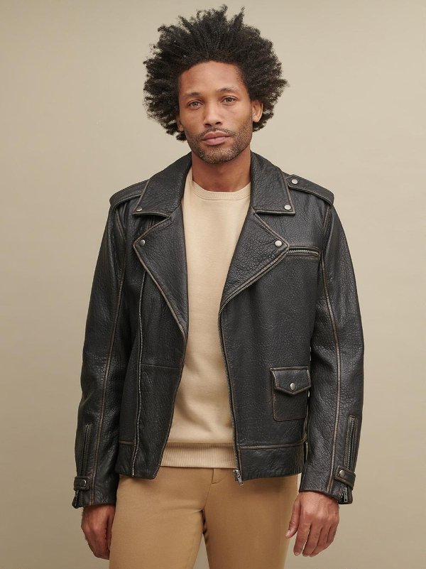 Mike Asymmetrical Leather Jacket