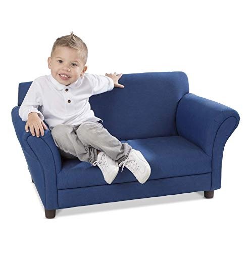 Child's Sofa (Blue Denim Children's Furniture, 34.4" H x 20.5" W x 18.3" L)