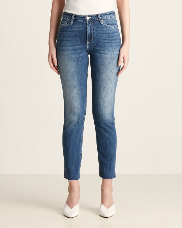 Authentic Indigo Check This Semi High-Rise Straight Jeans