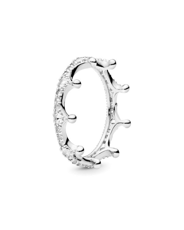 Moments Silver CZ Crown Ring