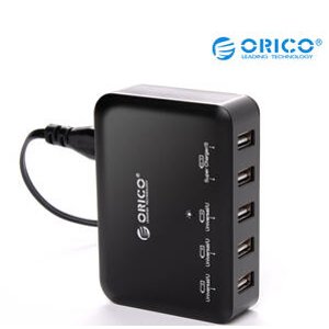 ORICO DCAP-5S-BK 5V/8A/40W 5-Port USB Smart Charging Station