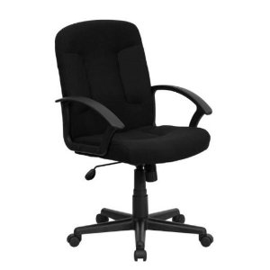 Flash Furniture Mid-Back Black Fabric Task and Computer Chair