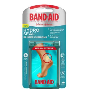 Band-Aid Brand Hydro Seal Blister Cushion Bandages, Waterproof Adhesive Pads, Medium, 5 ct