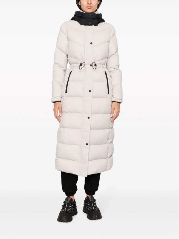 detachable-hood padded coat