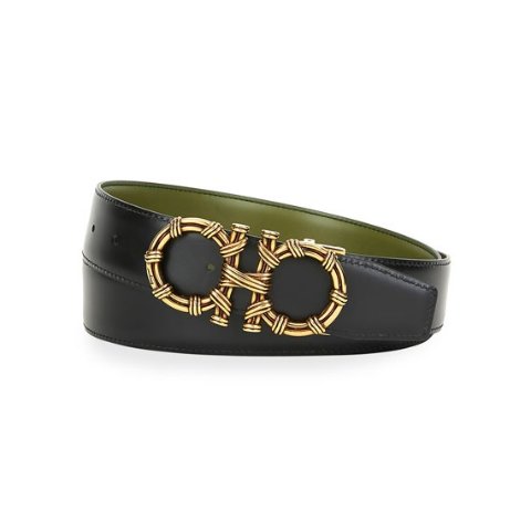 Men s Bamboo-Inspired Gancini Leather Belt