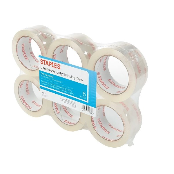 ® Ultra Heavy Duty Shipping Packing Tape, 1.88" x 54.6 Yds, Clear, 6/Rolls