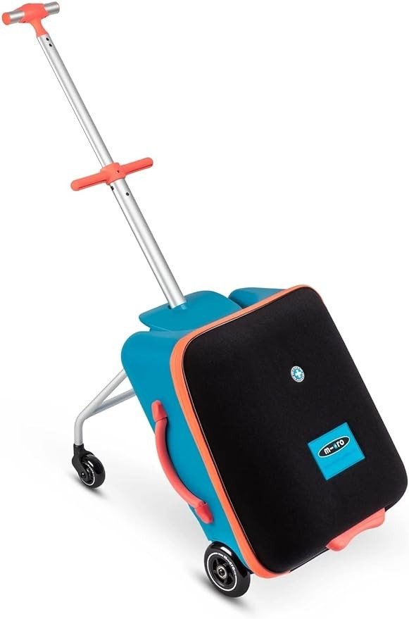 - Luggage Eazy - Foldable and Ride-able Swiss-Designed Luggage Case Carry-on for Kids, Ages 18 Months and Up (Ocean Blue)