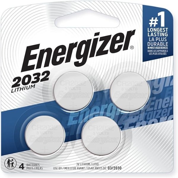 Energizer CR2032 纽扣电池 4颗