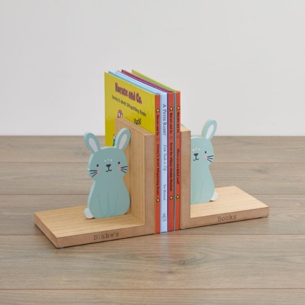 Personalized Bunny Bookends Welcome %1