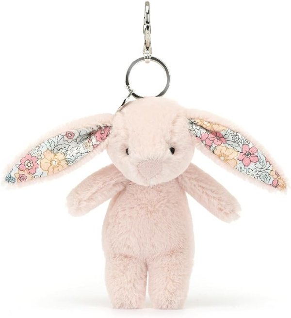 Blossom Blush Bunny Clip-On Keychain Bag Charm