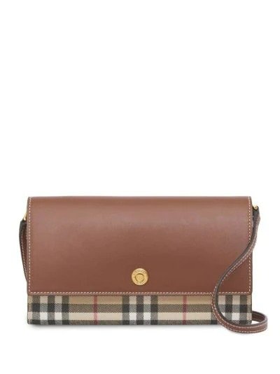 check and leather wallet | Burberry | Eraldo.com