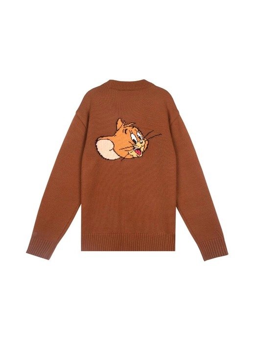 Tom and Jerry Face Knit Cardigan