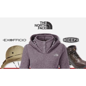 精选乐斯菲斯The North Face, Keen & ExOfficio 户外服饰、用品折上折