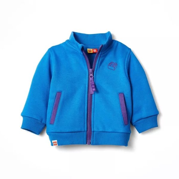 Baby Brick Embroidered Track Zip-Up Sweatshirt - LEGO® Collection x Target Blue