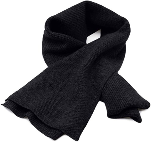 Cashmere Men's Classic Ribbed Solid Scarf 100% Pure Cashmere Ultra Soft Winter Must Have 70" x 7"