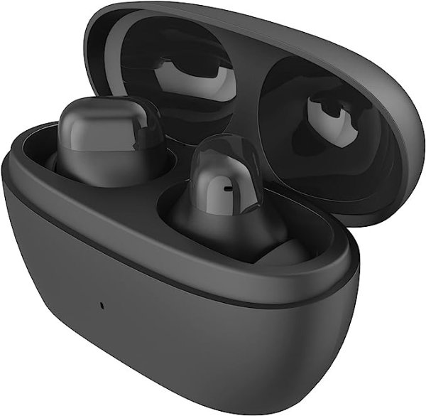Omthing AirFree Buds, Wireless Earbuds Bluetooth 5.3 Headphones, 44 Hours Playtime, 8mm Dynamic Driver, Adjustable EQ Modes, Smart Noise Cancellation, Black