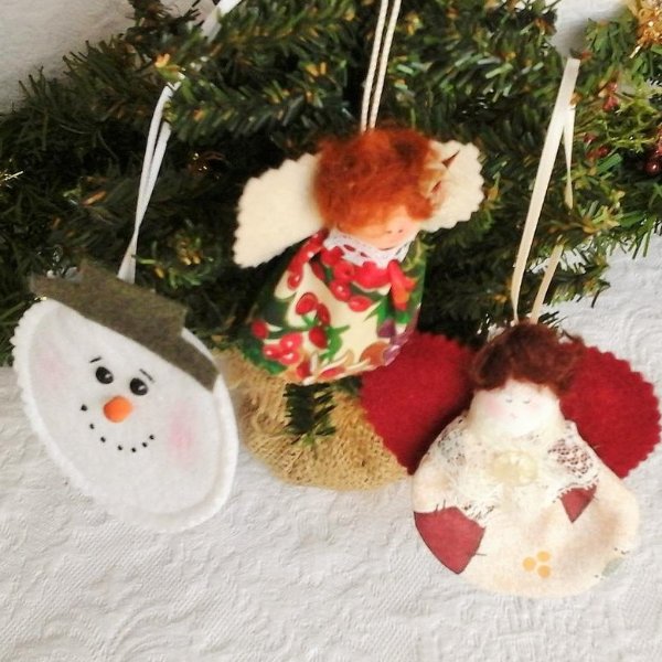 Ornaments handmade holiday home decor set of three ornaments | Etsy