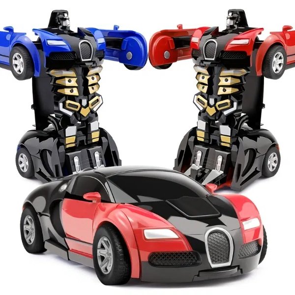 One Button Deformation Toy Car, Inertial Collision Automatic Conversion Robot For Children | Quick & Secure Online Checkout | Temu