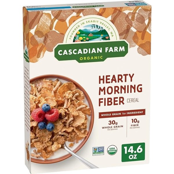 Organic Hearty Morning Fiber Cereal, Non-GMO, 14.6 oz.