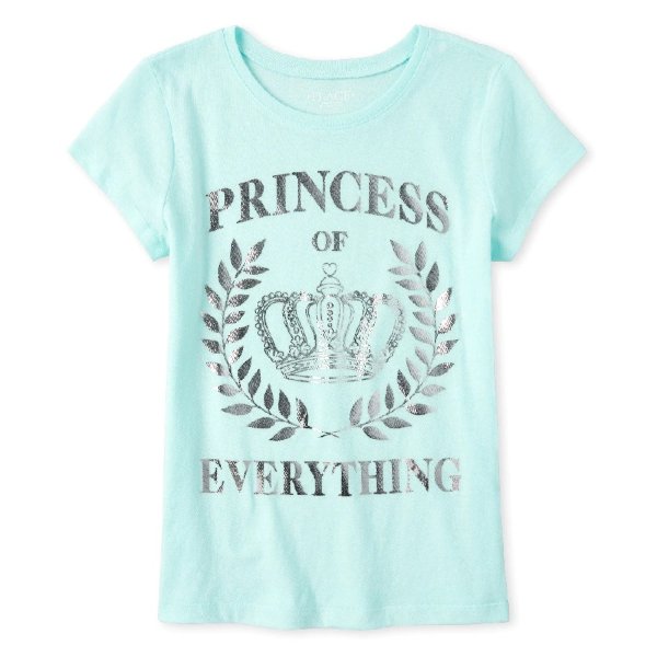 Girls Foil Princess Of Everything Graphic Tee