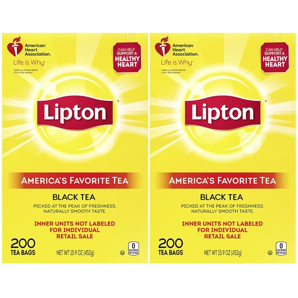 Tea Bags For A Naturally Smooth Taste Black Tea Iced or Hot Tea That Can Help Support a Healthy Heart 2x200 count tea bags 31.9 oz 200 Count (Pack of 2)