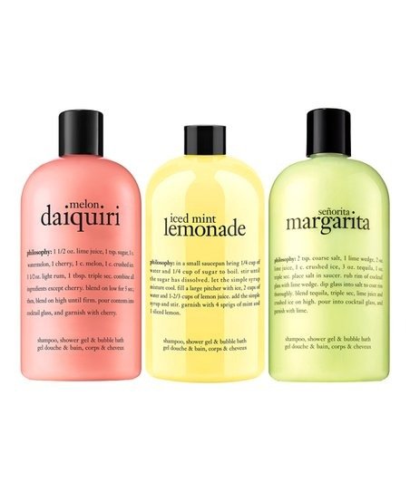 | Melon Daiquiri, Iced Mint Lemonade & Senorita Margarita - 16-Oz. Shampoo, Shower Gel & Bubble Bath Trio