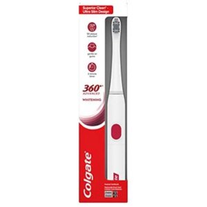 Colgate 360 Advanced Whitening Sonic Battery Power Toothbrush, Soft