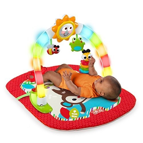 2-in-1 Silly Sunburst Activity Gym and Saucer, Red
