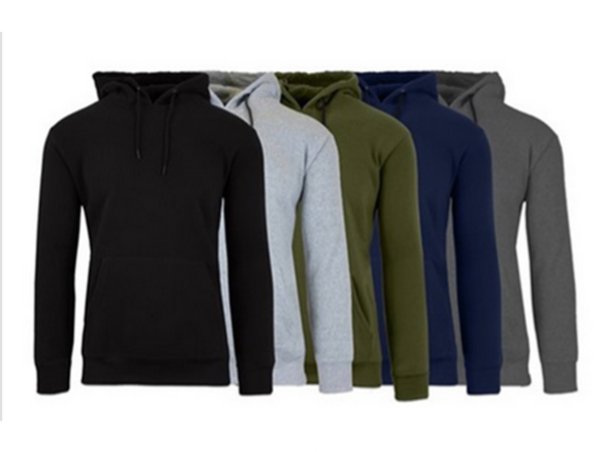 Woot！3-Pack Assorted Men's Fleece-Lined Pullover Fashion Hoodies (Sizes, M to 2XL)