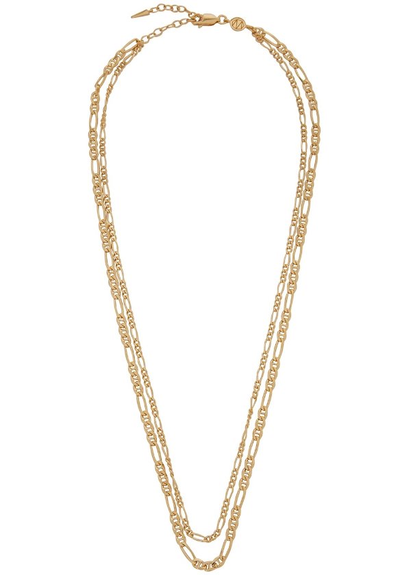 Filia 18kt gold vermeil double chain necklace