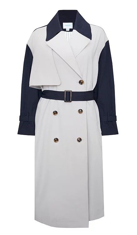 TWO TONE TRENCH COAT