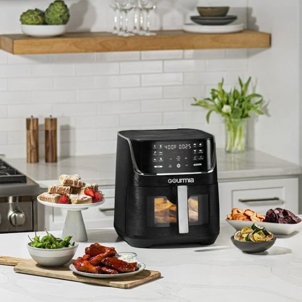 8 Qt Digital Window Air Fryer with 12 One-Touch Presets