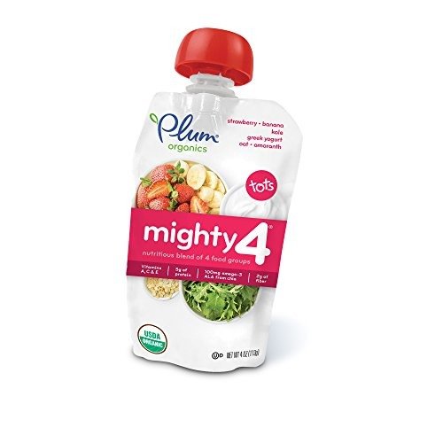Mighty 4, Organic Toddler Food, Variety Pack, 4 ounce pouch (Pack of 18)