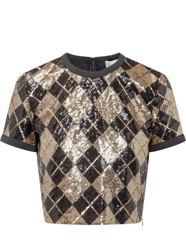 REDValentino All-Over Sequin-Embellished Top